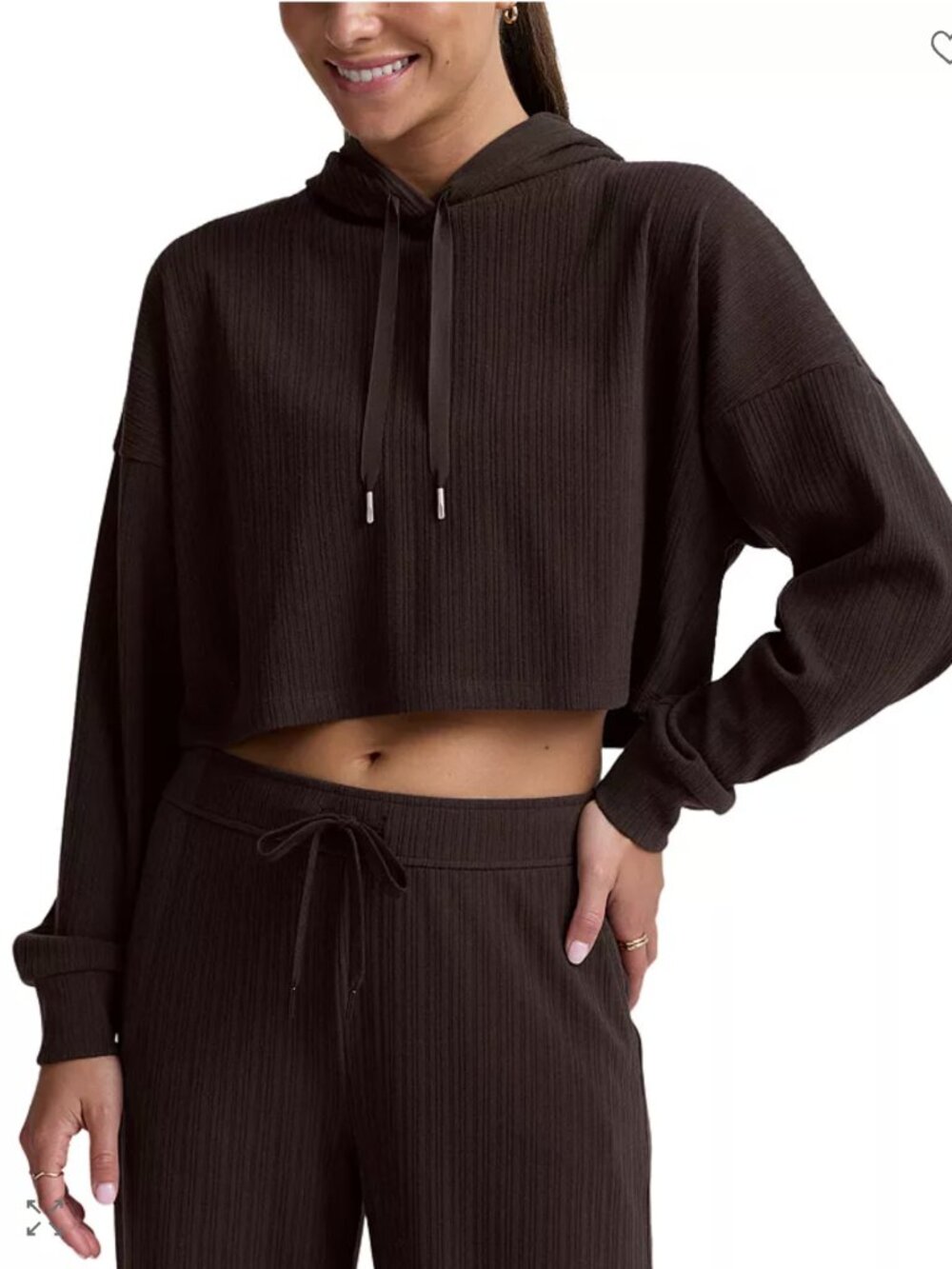 Beyond Yoga “Breathe Easy Ribbed Hoodie” XS
